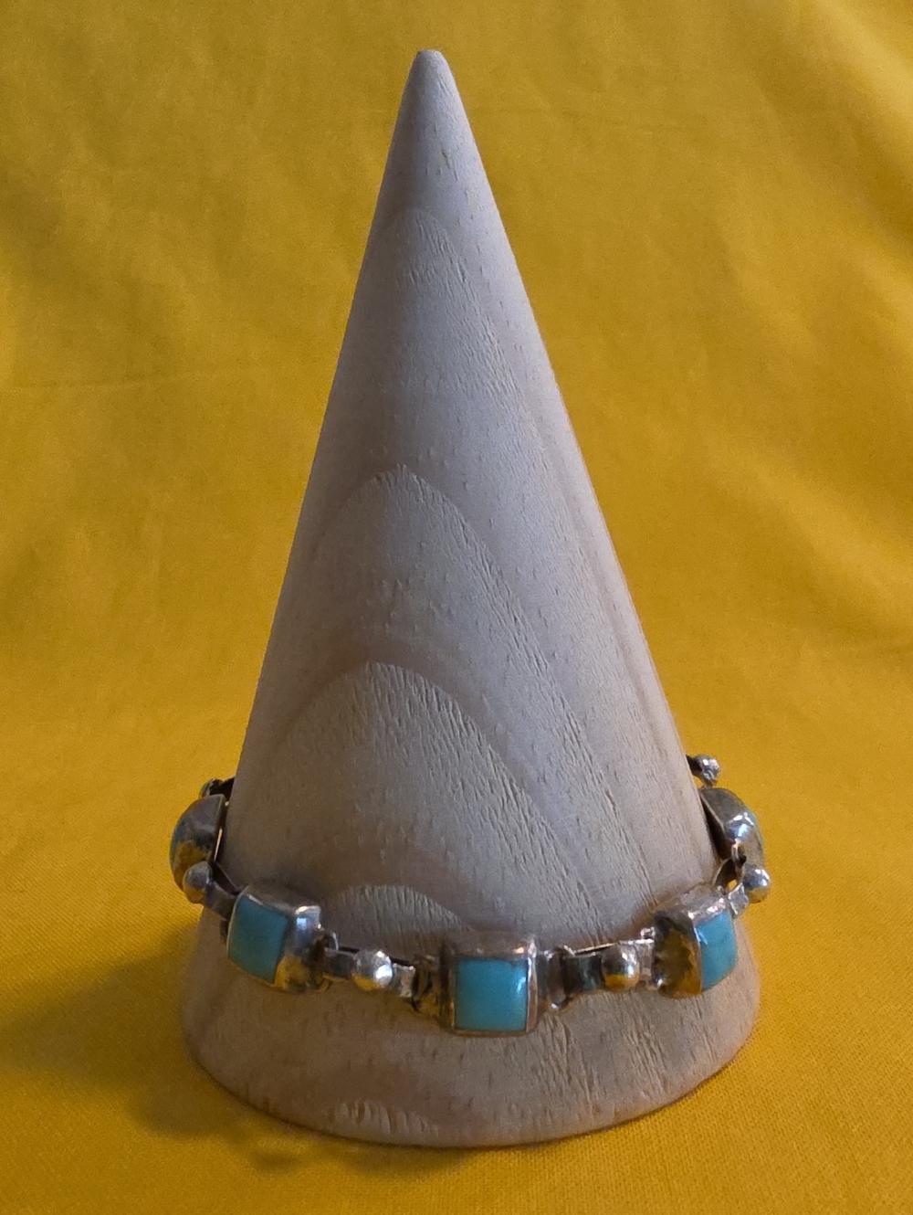 Vintage ▪︎ Turquoise Stone ▪︎ Silver (925 Mexico) ▪︎ Link Bracelet